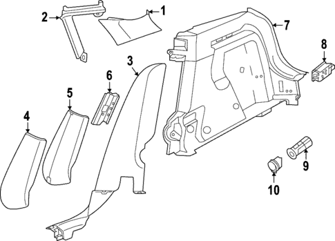 Interior Trim - Quarter Panels for 2025 Audi Q4 e-tron #0