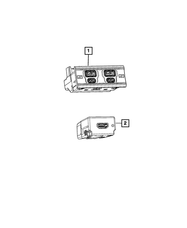 « 68487349AB – Electrical : Orifice De Charge Usb pour Mopar Image »