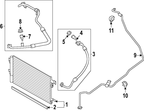 Condenser, Compressor & Lines for 2024 Subaru Crosstrek #0