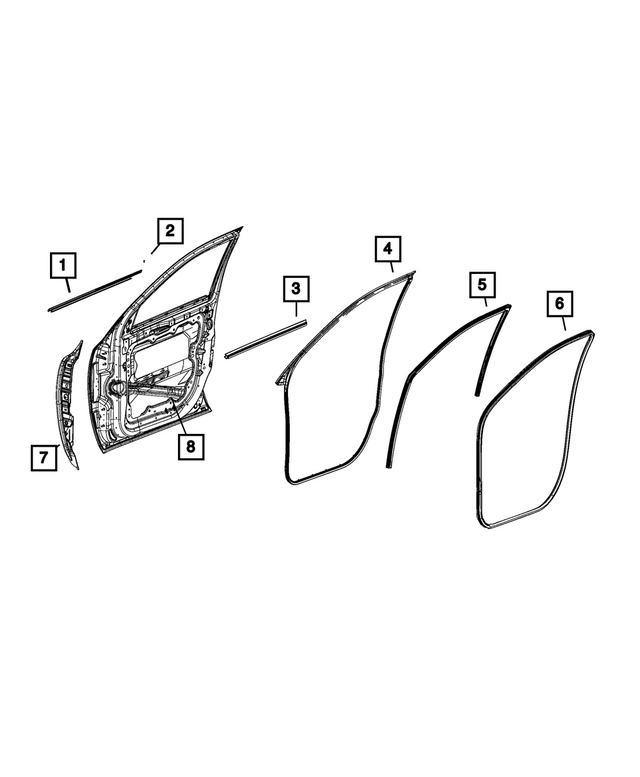 6104625AA - Doors, Door Mirrors and Related Parts: Screw, Left for Mopar Image image