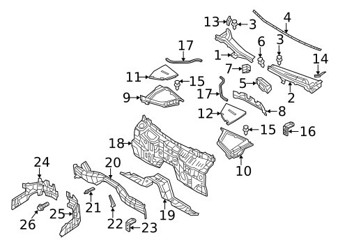 Cowl for 2011 INFINITI M37 #0