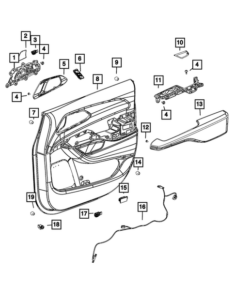 Door Trim Panels - Front and Rear for 2023 Chrysler Pacifica #0