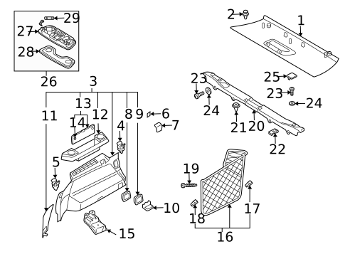 Interior Trim - Rear Body for 2003 Volvo XC90 #0
