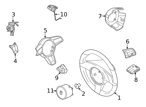 Steering Wheel & Trim for 2019 Porsche 718 Cayman #1