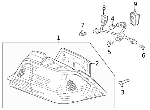 Tail Lamps for 1998 Acura RL #0