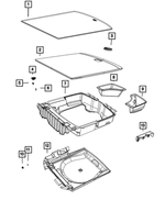 7AF491X7AD - Interior Trim: Cargo Tie Down Loop for Jeep: Grand Cherokee, Grand Cherokee L, Grand Wagoneer, Wagoneer | Ram: 1500 Image