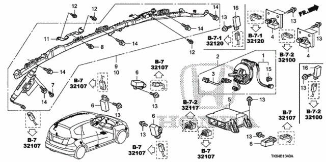 SRS Unit for 2012 Honda Fit #0