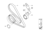 11287837898 - Engine: Ribbed V-Belt for BMW Image