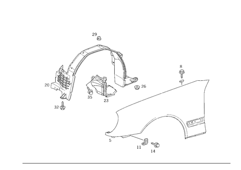 Front Fender for 1994 Mercedes-Benz E420 #1