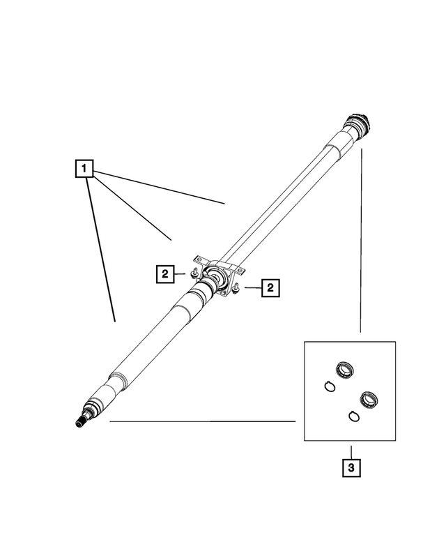 68260011AC - Four Wheel Drive; Differential and Drive Line: Drive Shaft for Mopar Image
