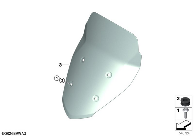 46638527780 - Frame and Mounting Parts: Body Screw without Shoulder - M5X20-A2-70 for BMW-Motorrad Image image