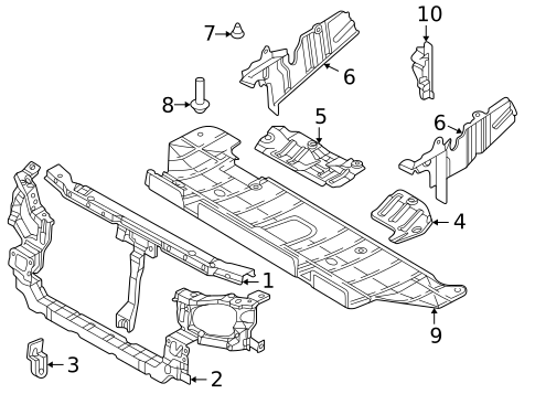 Radiator Support for 2001 Hyundai XG300 #0