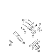 6508831AA - Frame, Bumper and Fascia: Hex Flange Locking Nut And Retainer for Mopar Image