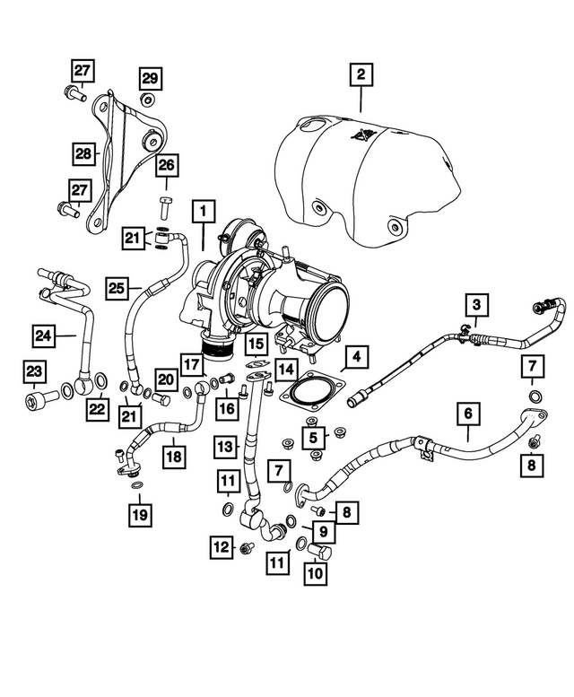 RL892938AF - 1.4LTurbo; Engine: Turbocharger for Mopar Image