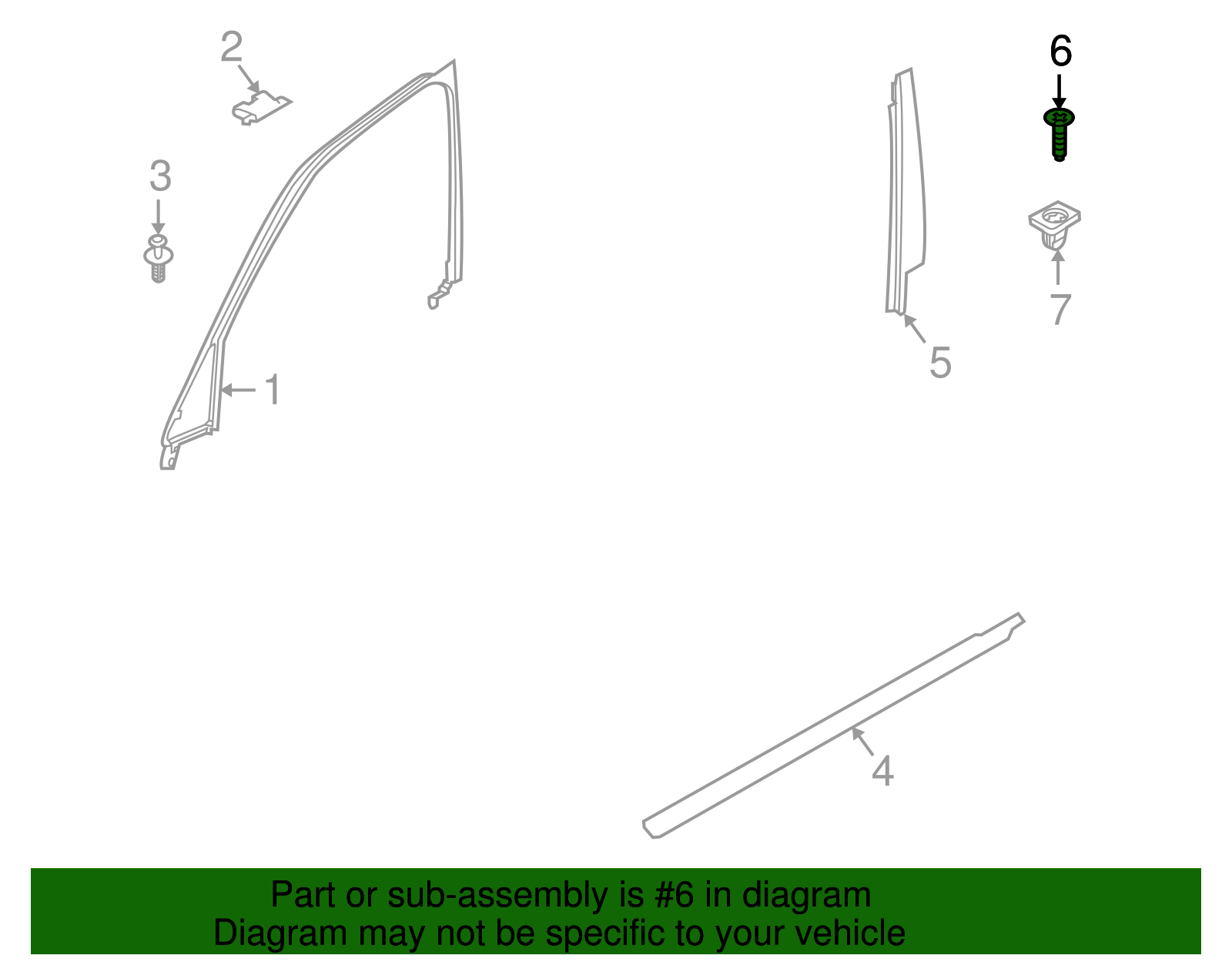 Applique Panel Screw - BMW (7149156622)