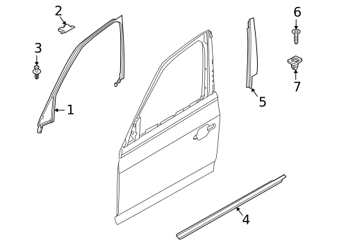 Exterior Trim - Front Door for 2010 BMW X3 #0