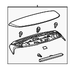 7608548123A0 - : Spoiler Assembly for Lexus: RX350, RX450h Image