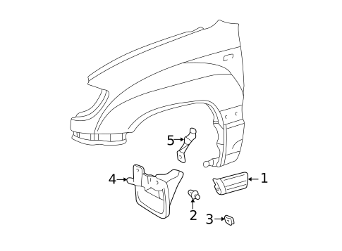 Exterior Trim - Fender for 2000 Toyota Land Cruiser #0