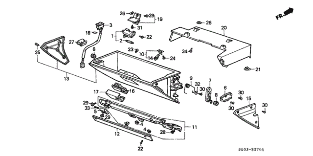 Glove Box for 1987 Acura Legend #0