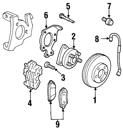 Front Brakes for 2002 Oldsmobile Aurora #0
