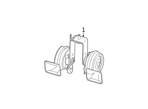 Horn for 2005 Dodge Caravan #0