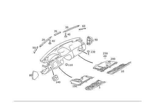 Detachable Components, Instrument Panel for 2001 Mercedes-Benz CL 55 AMG&reg; #0