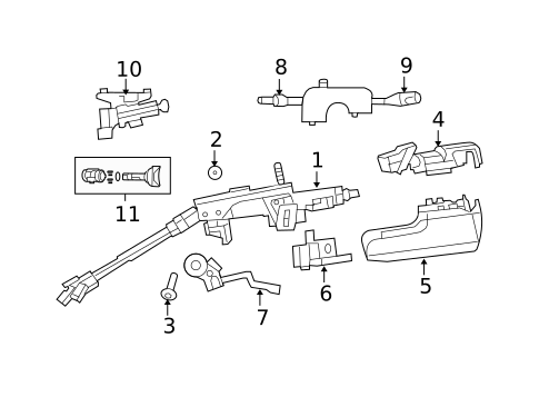 Steering Column Components for 2010 Dodge Avenger #0