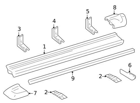 Exterior Trim - Pillars for 2009 Toyota Land Cruiser #1