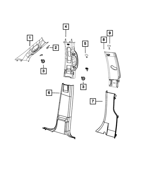 Panels-Moldings-Scuff Plates, Pillar, Cowl, 1/4 Panel Trim and Cargo Covers for 2019 Ram 1500 Classic #0
