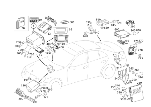 Radio, Remote Control, Amplifier and CD Player for 2006 Mercedes-Benz E320 #0