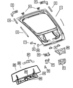 5099670AA - : Deck Lid Lock Reinforcement for Chrysler: Crossfire Image