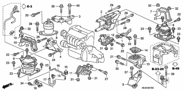 Engine Mounts (MT) for 2008 Acura TSX #0