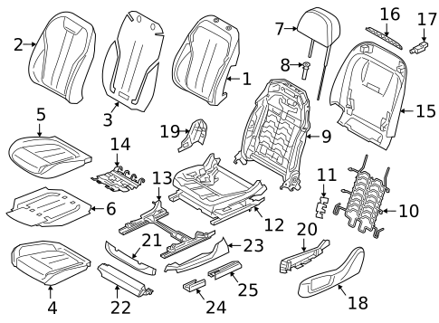 Passenger Seat Components for 2018 BMW M760i xDrive #2