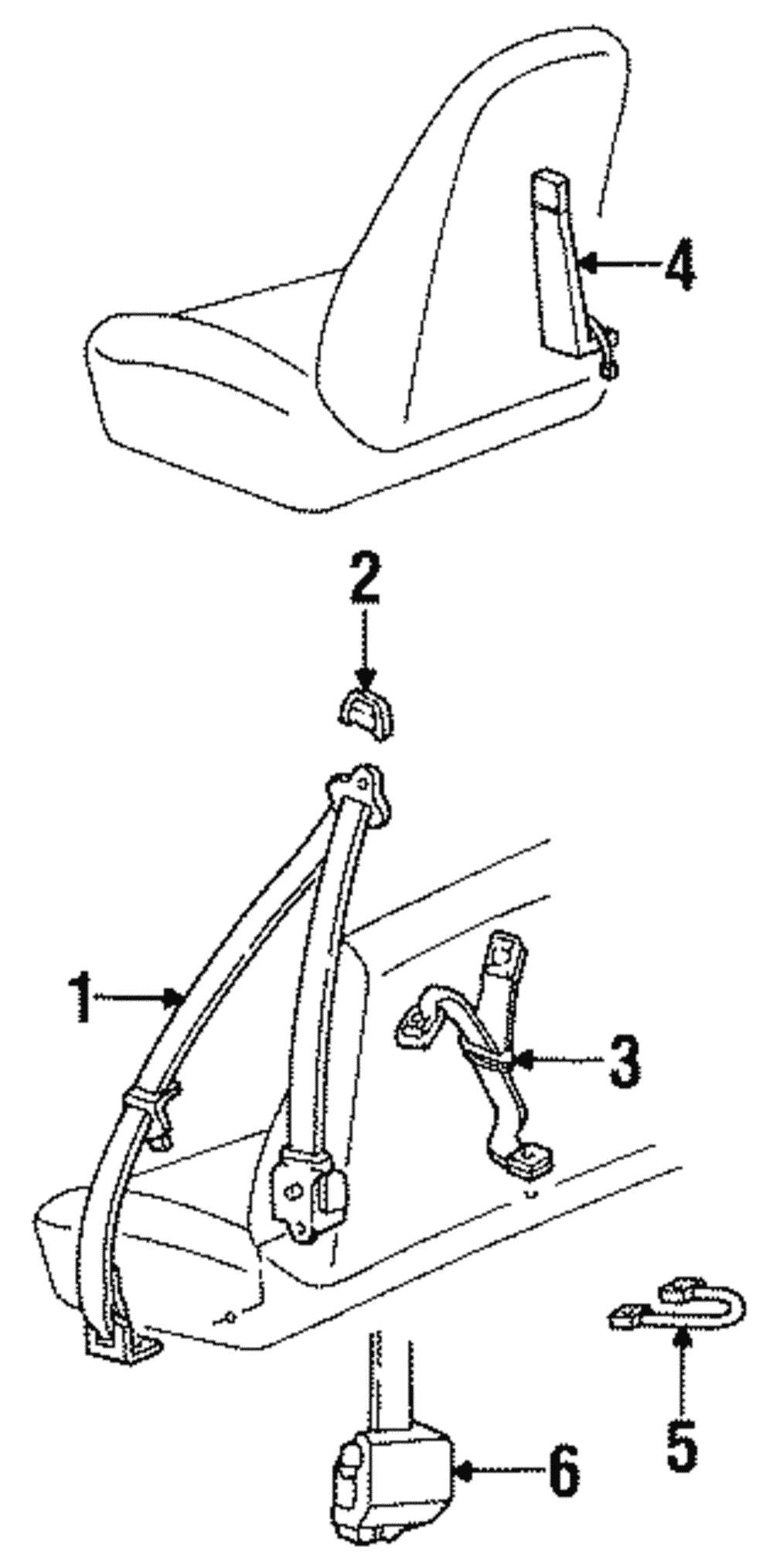 1995-1997 Mazda Buckle - Driver's Side (LH) ZZM7-57-920-07