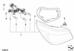 63217165740 - Lighting: Right Rear Light, White Turn Indicator for BMW: 525i, 525xi, 530i, 530xi, 545i, 550i, M5 Image image