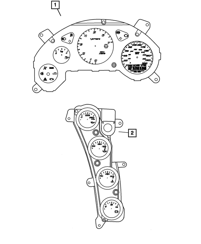 5029721AA - Instrument Panel and Radios and Consoles: Instrument Panel Cluster for Mopar Image image