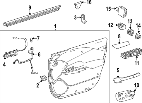 Interior Trim - Front Door for 2024 Lexus RX450h+ #1
