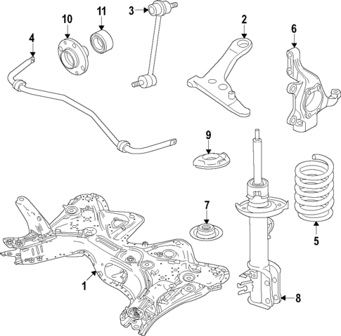 Front Suspension for 2025 Fiat 500E #0