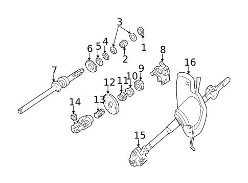 Shaft & Internal Components for 2004 Ford Mustang #0