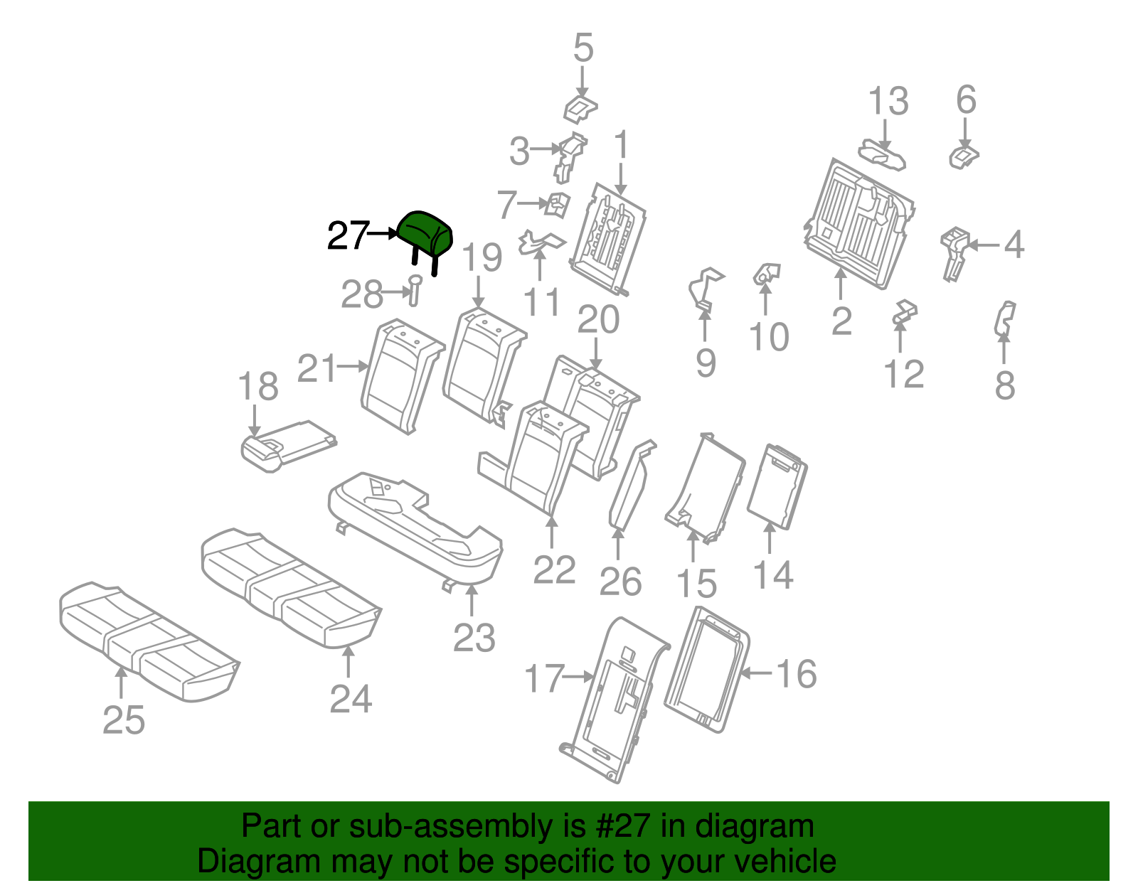 Headrest - BMW (52-10-7-220-839)