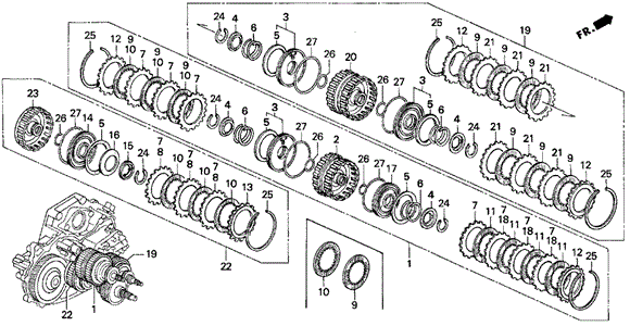 AT Clutch for 1995 Honda Prelude #0