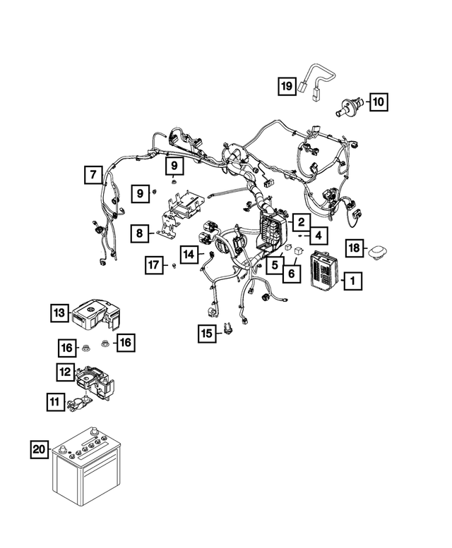 68671552AA - Electrical: Power Distribution Center Cover for Mopar Image