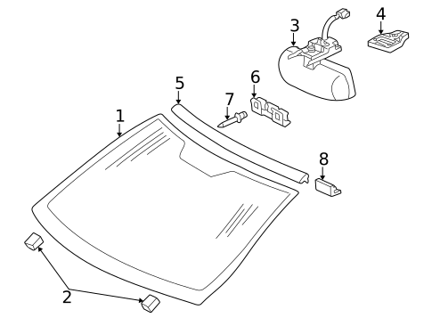 Exterior Trim - Pillars for 2002 Mercedes-Benz CL600 #2