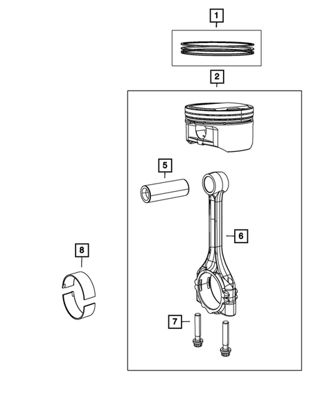 Crankshaft, Piston, Drive Plate, Flywheel, and Damper for 2019 Ram ProMaster City #1