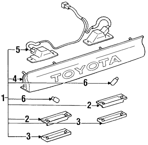License Lamps for 1996 Toyota Previa #0