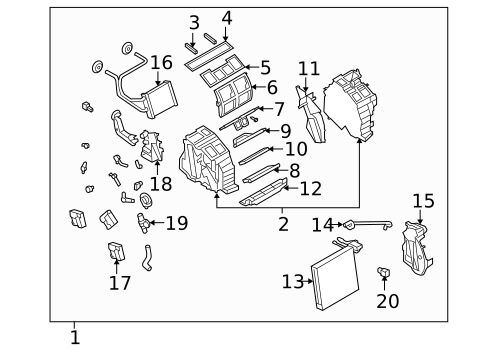 Evaporator & Heater Components for 2008 INFINITI M45 #0