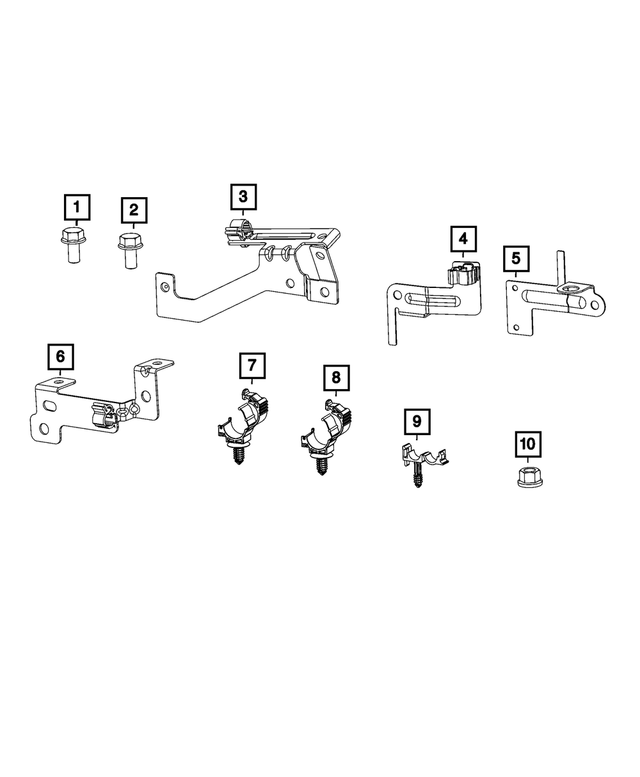 52128584AA - Electrical: Wiring Clip for Chrysler: 300 | Dodge: Challenger, Charger, Durango, Hornet | Jeep: Compass, Grand Cherokee, Grand Cherokee WK, Liberty Image