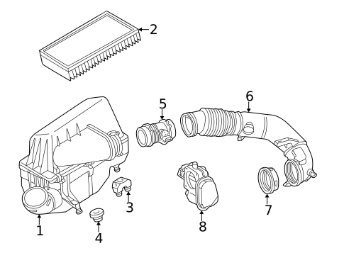 Air Intake for 1998 Mercedes-Benz E430 #0
