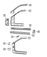68440574AB - Body Sheet Metal Except Doors: Body Side Aperture Front Panel, Right for Mopar Image