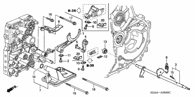 AT Shift Fork (L4) for 2006 Honda Accord #0